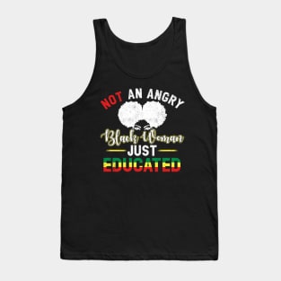 Educated Strong Black Woman Queen Melanin African American Tank Top